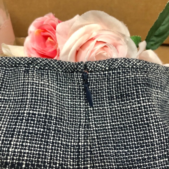 NEW Banana Republic Navy Tweed Skirt 12 - Picture 4 of 5